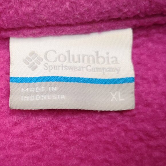 Columbia Sportswear Company Ladies Size XL Hot Pink Full Zip Fleece Vest - Picture 3 of 13